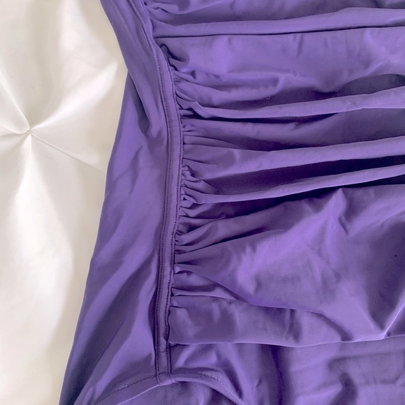 Purple One Piece Control & Contour Swimsuit, Sz 8 - Picture 3 of 6